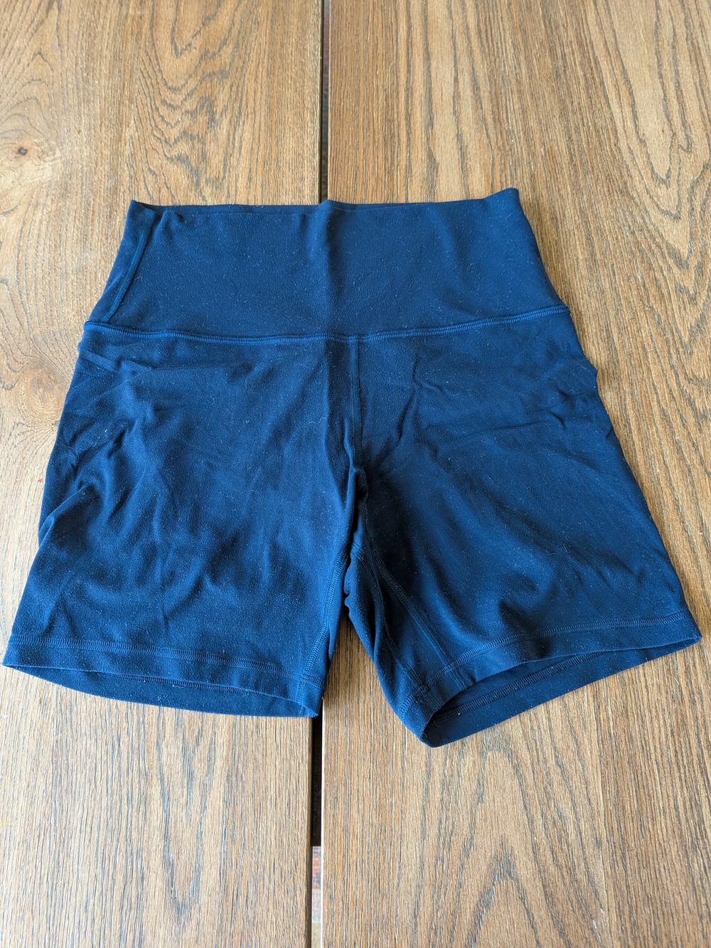 Lululemon Align Pre Owned Navy Blue Biker Yoga Shorts 6" Inseam Size 8